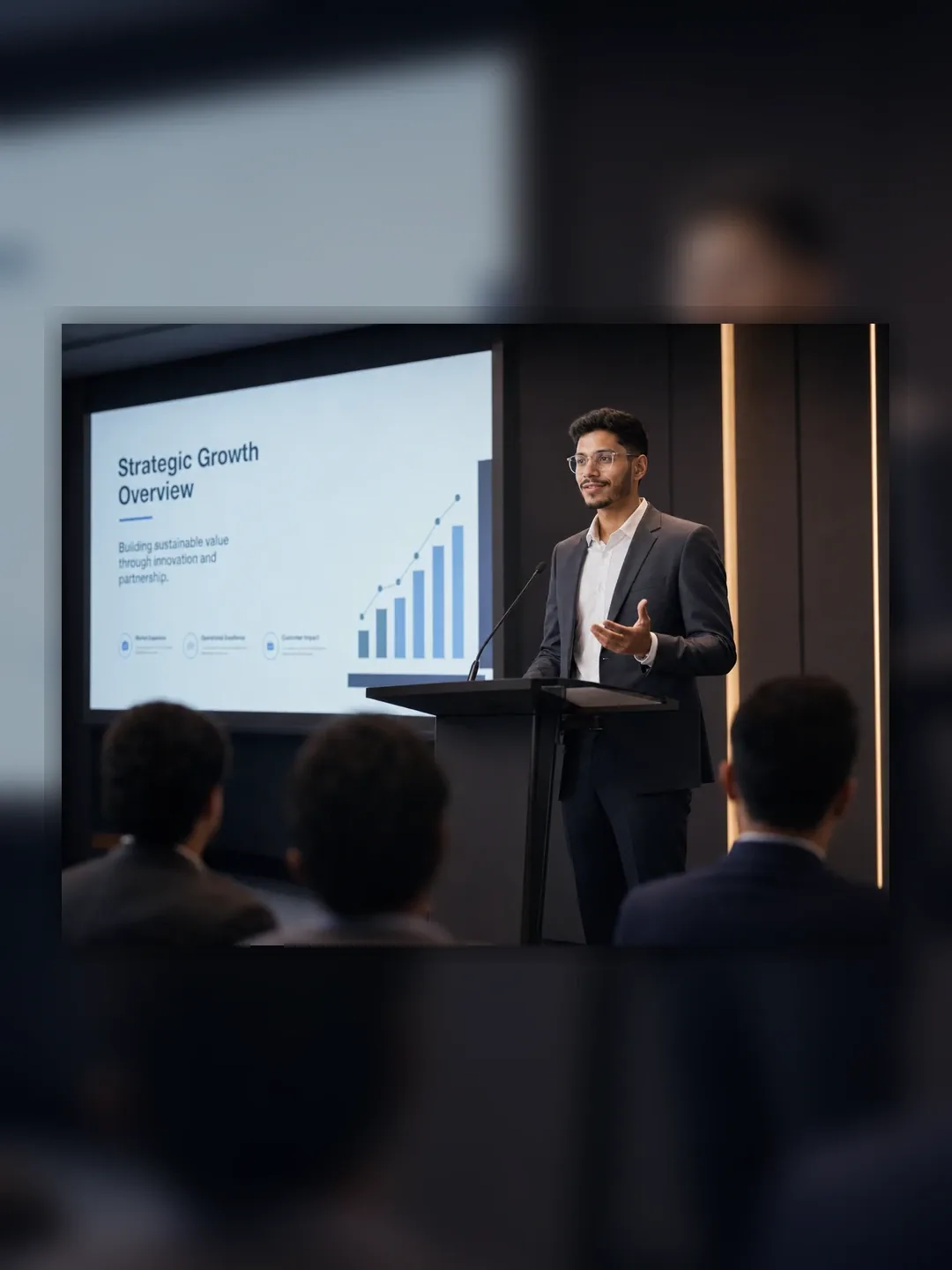 Corporate sales presentation visual for AGM Advantage experience