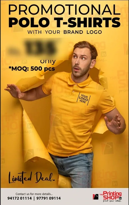 The Printing Shop promotional campaign creative with pricing blurred