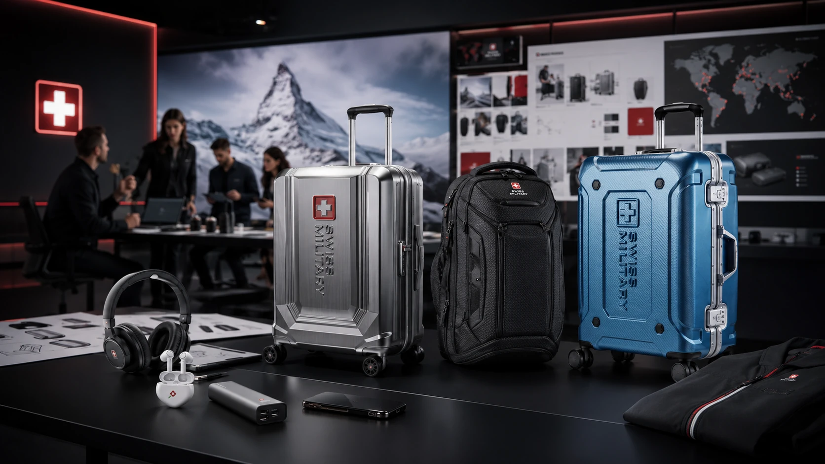 Swiss Military product and marketing ecosystem showcase